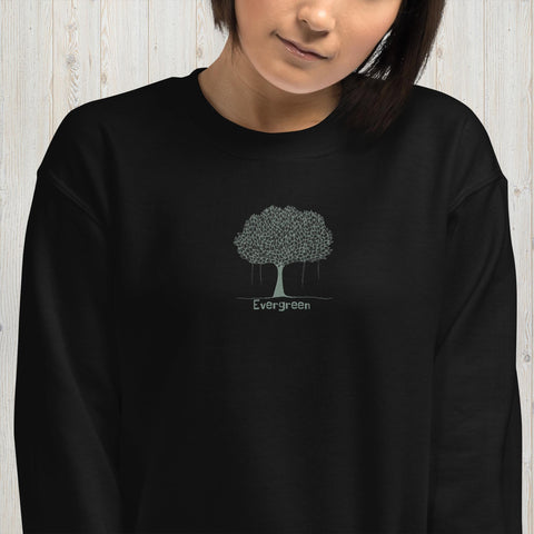 Embroidered Evergreen Tree Unisex Sweatshirt