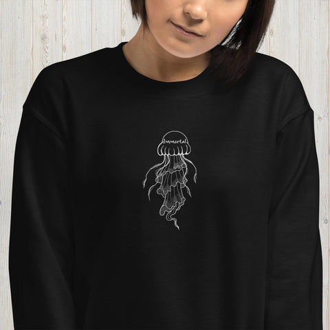 Embroidered Jellyfish Unisex Sweatshirt