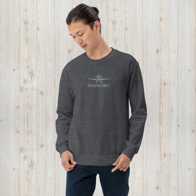 Embroidered Adventure Awaits Unisex Sweatshirt