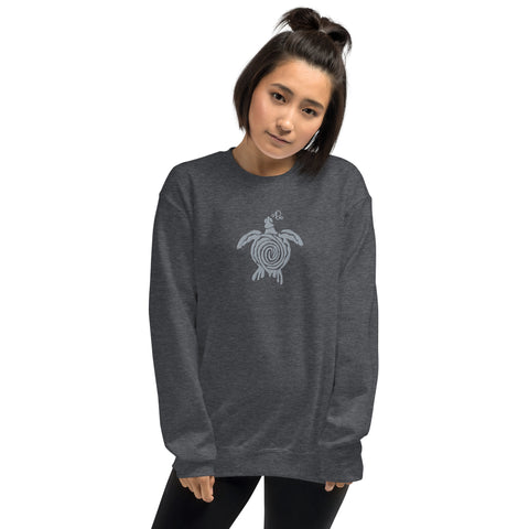 Embroidered Bubbly Turtle Summer Unisex Sweatshirt