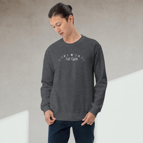 Embroidered Full Cycle Moon Phases Unisex Sweatshirt