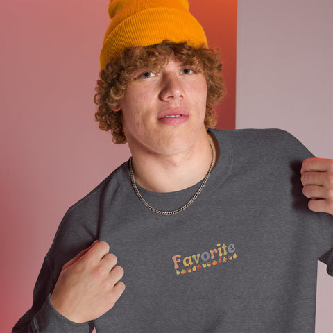 Embroidered Favorite Foliage Love Unisex Sweatshirt