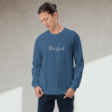 Custom Embroidered Blessed Unisex Sweatshirt