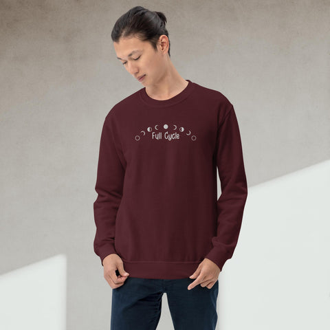 Embroidered Full Cycle Moon Phases Unisex Sweatshirt