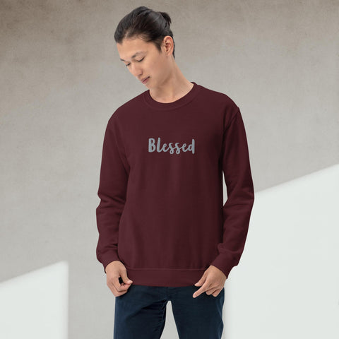 Custom Embroidered Blessed Unisex Sweatshirt