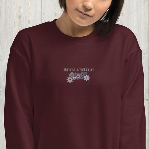 Embroidered Geared Innovation Unisex Sweatshirt