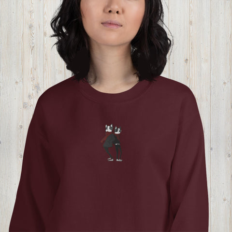 Embroidered Bulldog Unisex Sweatshirt