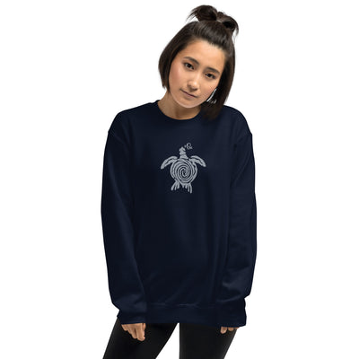 Embroidered Bubbly Turtle Summer Unisex Sweatshirt