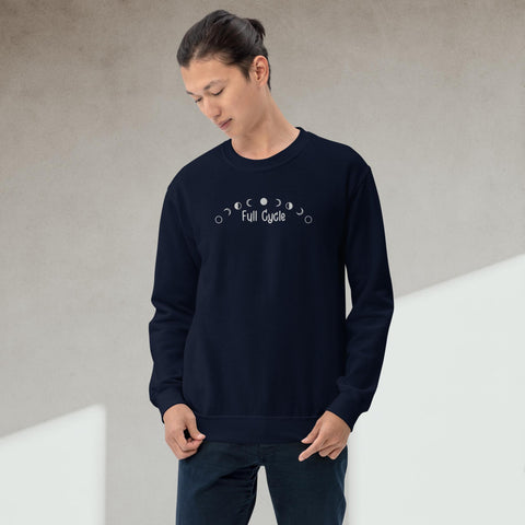 Embroidered Full Cycle Moon Phases Unisex Sweatshirt