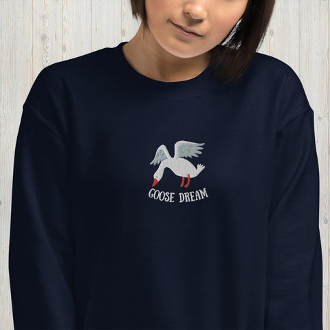 Embroidered Goose Dream Unisex Sweatshirt