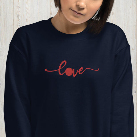 Embroidered Love Unisex Sweatshirt