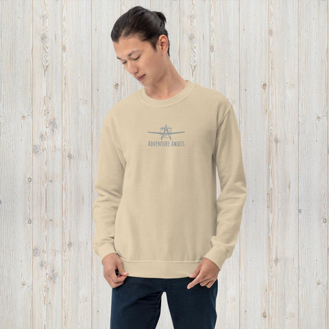 Embroidered Adventure Awaits Unisex Sweatshirt