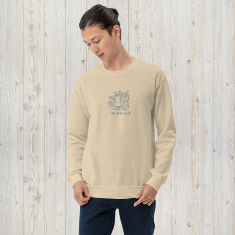 Embroidered Medieval Castle Unisex Sweatshirt