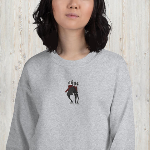 Embroidered Bulldog Unisex Sweatshirt