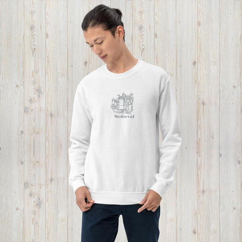 Embroidered Medieval Castle Unisex Sweatshirt