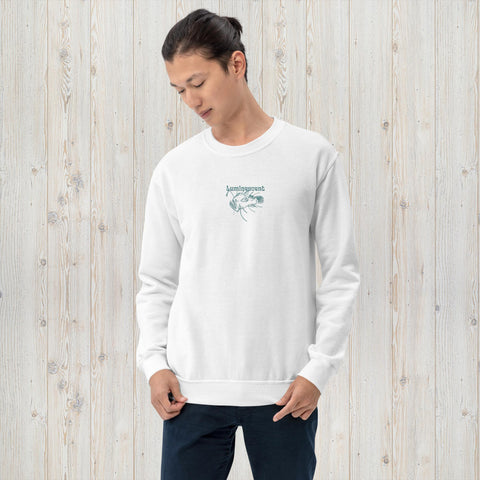 Embroidered Luminescent Angler Fish Unisex Sweatshirt