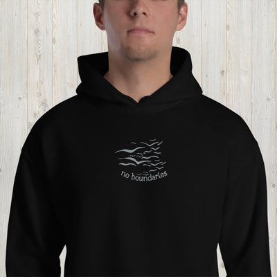 Embroidered No Boundaries Unisex Hoodie