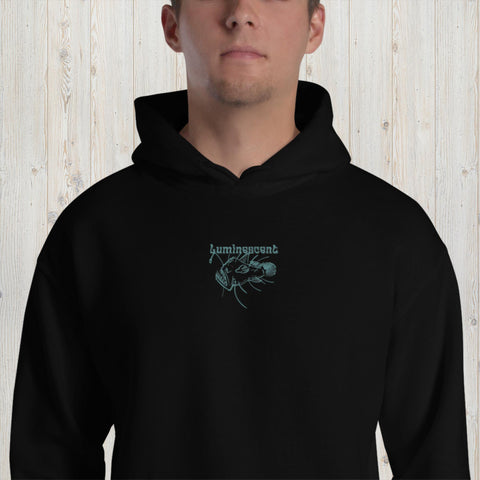 Embroidered Luminescent Angler Fish Unisex Hoodie