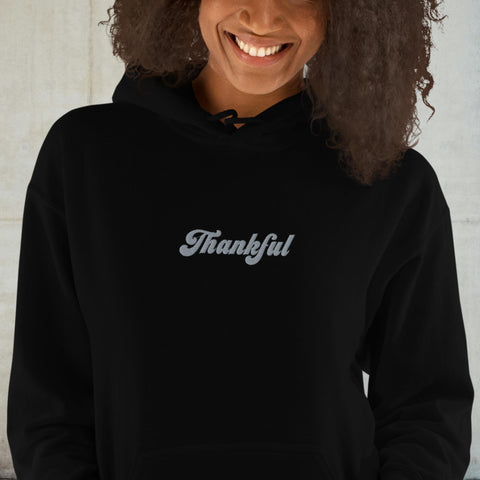 Custom Embroidered Thankful Unisex Hoodie