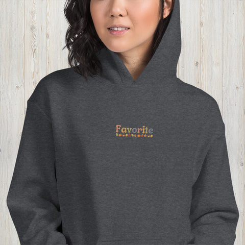 Embroidered Favorite in Fall Colors Unisex Hoodie