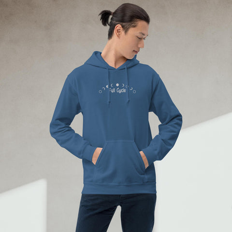 Embroidered Full Cycle Moon Phases Unisex Hoodie