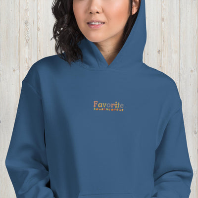 Embroidered Favorite in Fall Colors Unisex Hoodie