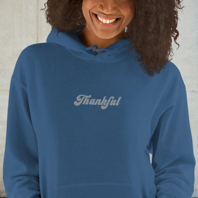 Custom Embroidered Thankful Unisex Hoodie