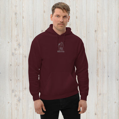 Embroidered Wild Ride Surfboard Unisex Hoodie