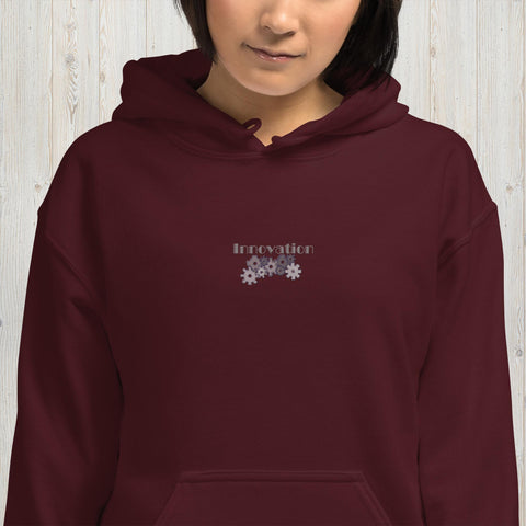 Embroidered Geared Innovation Unisex Hoodie