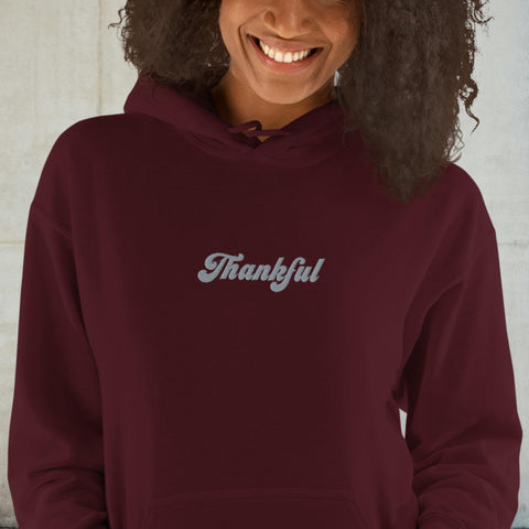 Custom Embroidered Thankful Unisex Hoodie