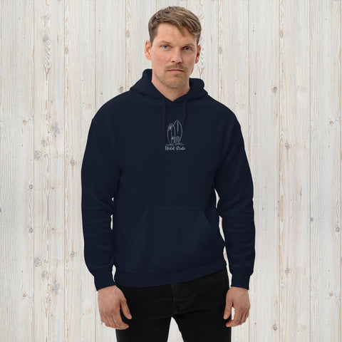 Embroidered Wild Ride Surfboard Unisex Hoodie