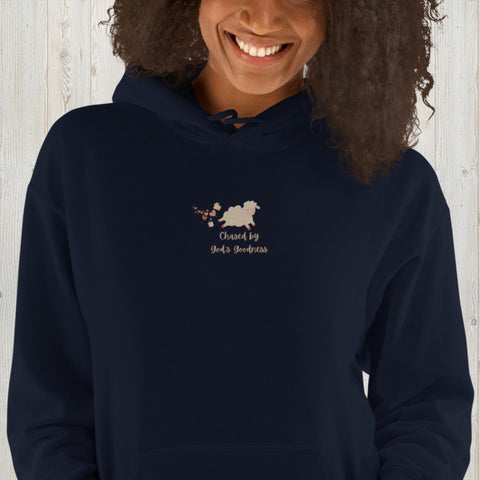 Embroidered Chased by God's Goodness Unisex Hoodie