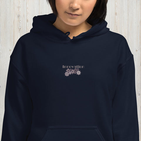 Embroidered Geared Innovation Unisex Hoodie