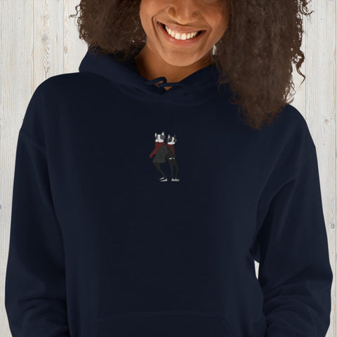 Embroidered Bulldog Unisex Hoodie