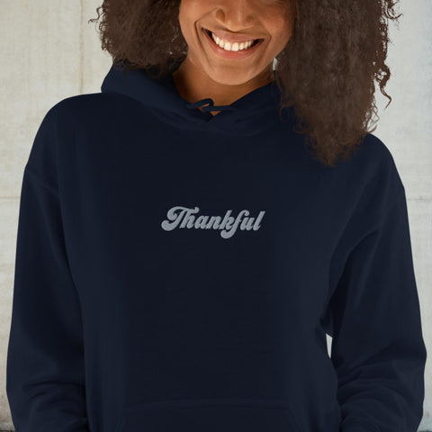 Custom Embroidered Thankful Unisex Hoodie