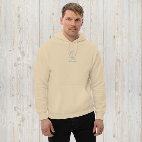 Embroidered Wild Ride Surfboard Unisex Hoodie