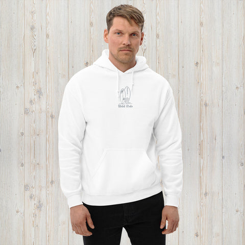 Embroidered Wild Ride Surfboard Unisex Hoodie