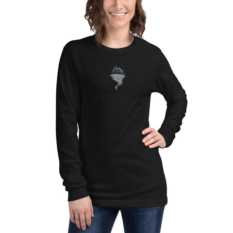 Embroidered Love Storm Unisex Long Sleeve Tee