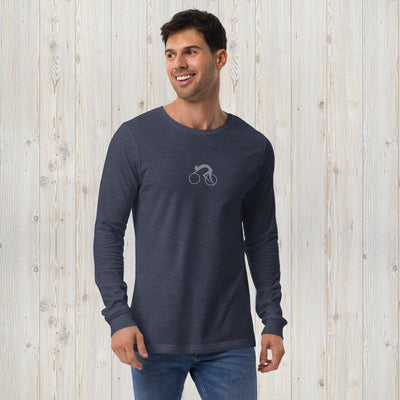 Embroidered Cyclist Unisex Long Sleeve Tee