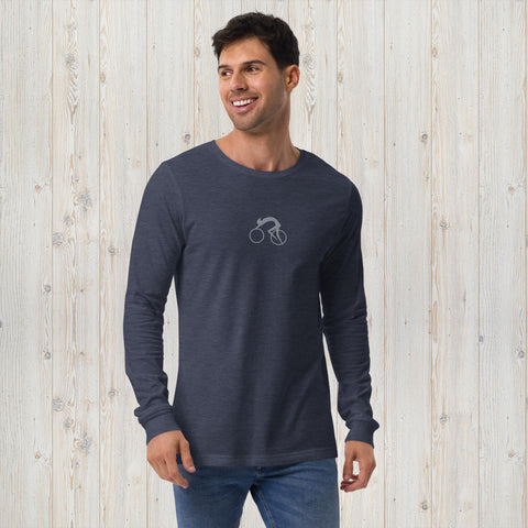 Embroidered Cyclist Unisex Long Sleeve Tee