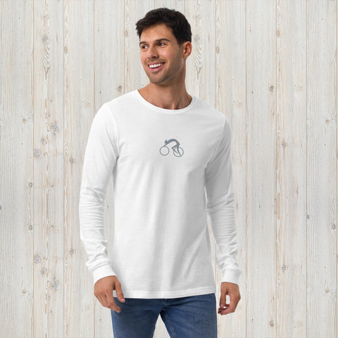 Embroidered Cyclist Unisex Long Sleeve Tee