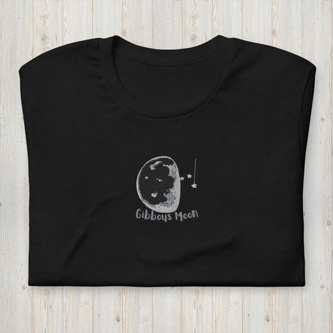 Embroidered Gibbous Moon Unisex t-shirt