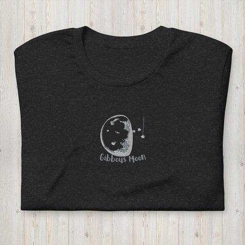 Embroidered Gibbous Moon Unisex t-shirt