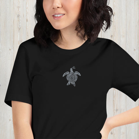 Embroidered Bubbly Turtle Unisex t-shirt