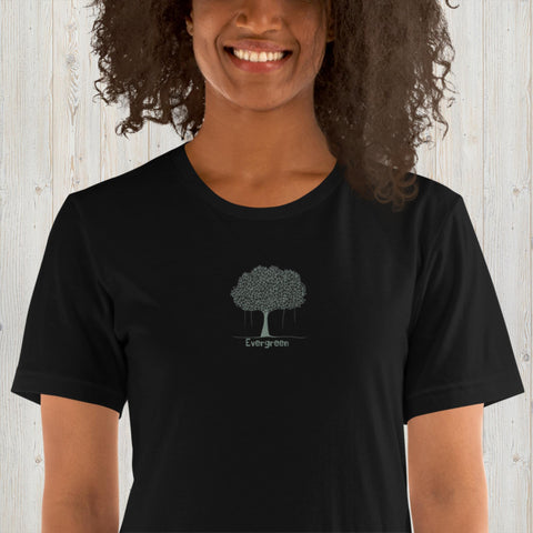 Embroidered Evergreen Tree Unisex t-shirt