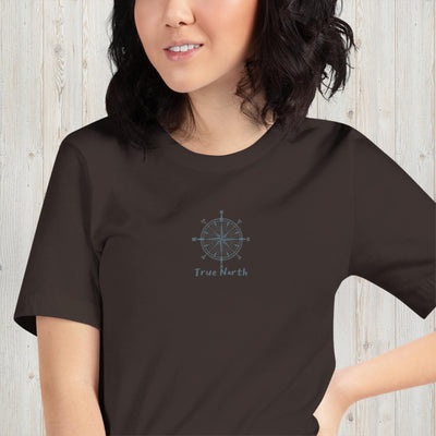 Embroidered True North Compass Unisex t-shirt