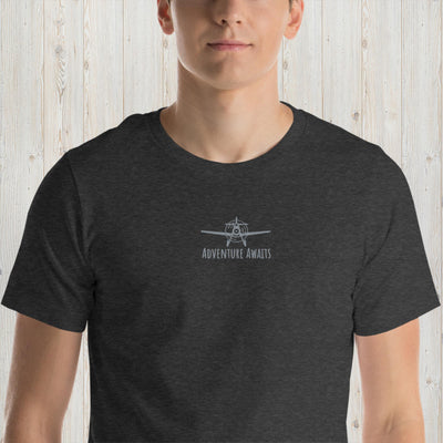 Embroidered Adventure Awaits Unisex t-shirt