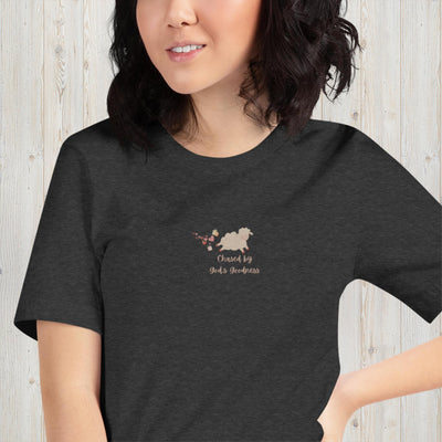 Embroidered Chased by God's Goodness Unisex t-shirt