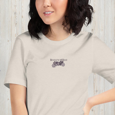 Embroidered Geared Innovation Unisex t-shirt