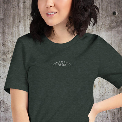 Embroidered Full Cycle Moon Phases Unisex t-shirt